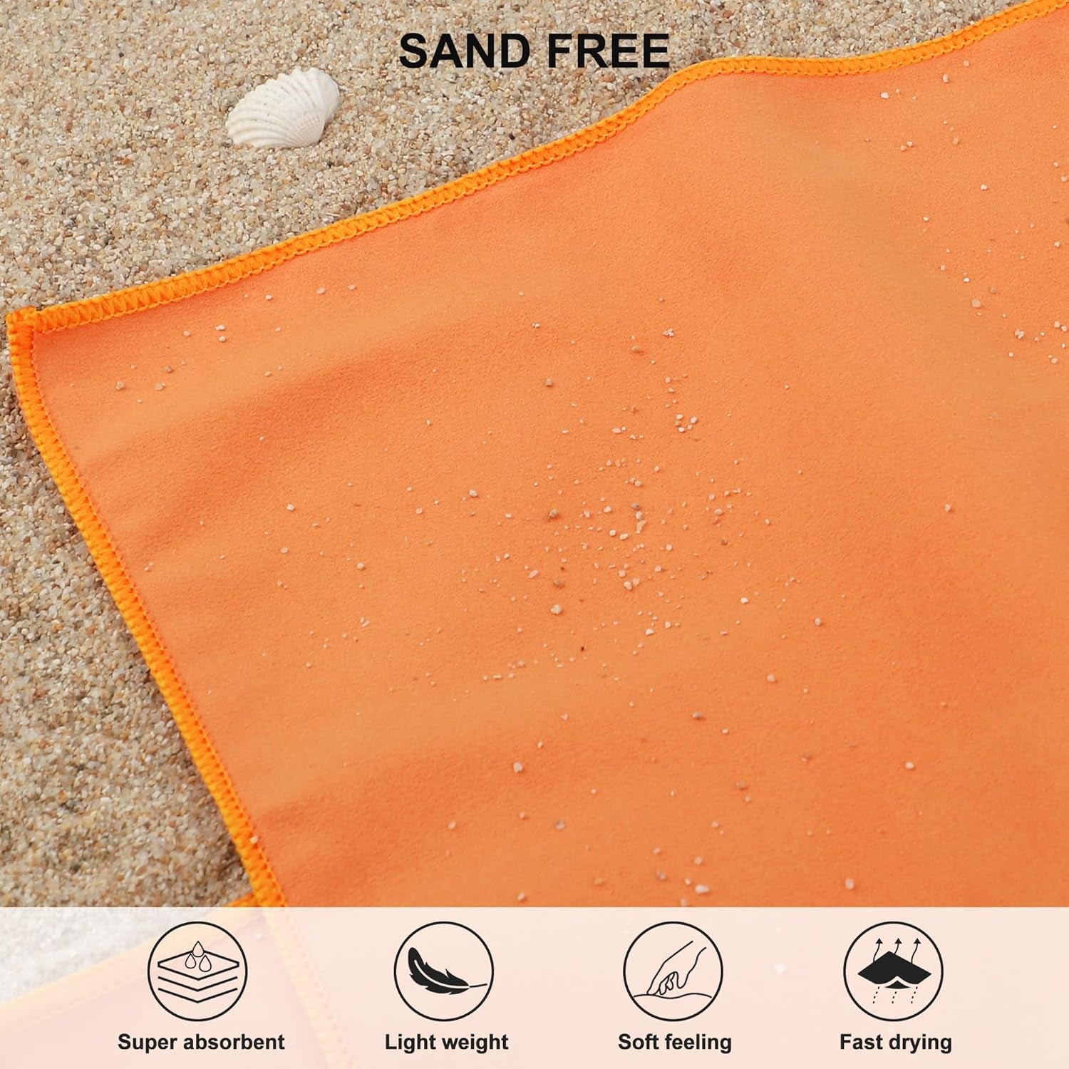 Microfiber Towel Quick Dry Camping & Travel & Gym Towel. Compact | Super Absorbent, Lightweight, Fast Drying. Suitable for Beach, Bath, Backpacking, Hiking, Swim.