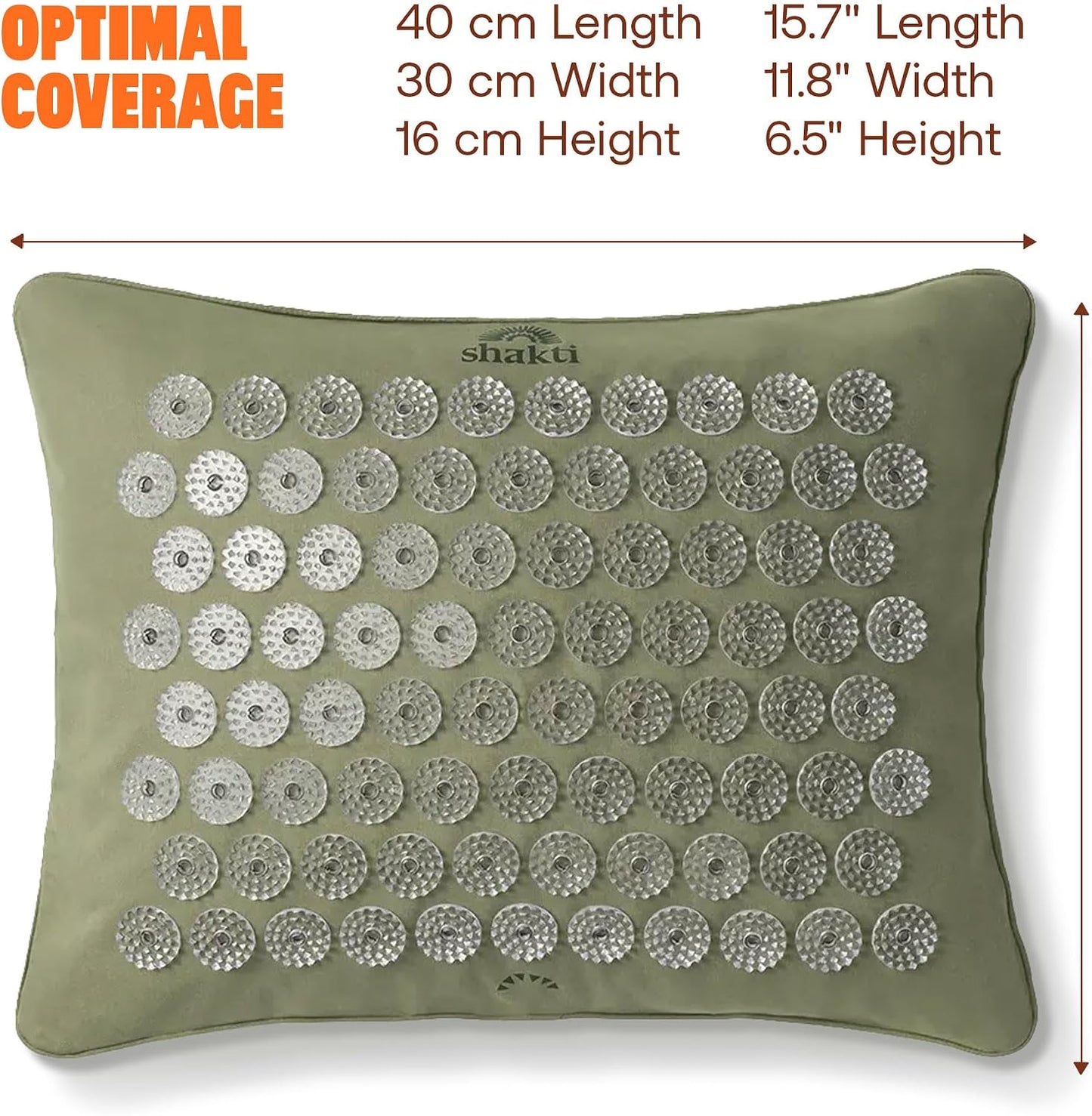 Acupressure Pillow, Neck & Shoulder Relief, Premium Level 1 Tulsi | Relaxation, Massage Muscles, Aid Sleep, Unlock Inner Tension, Similar to Acupuncture, Made with Organic Cotton & ABS Spikes