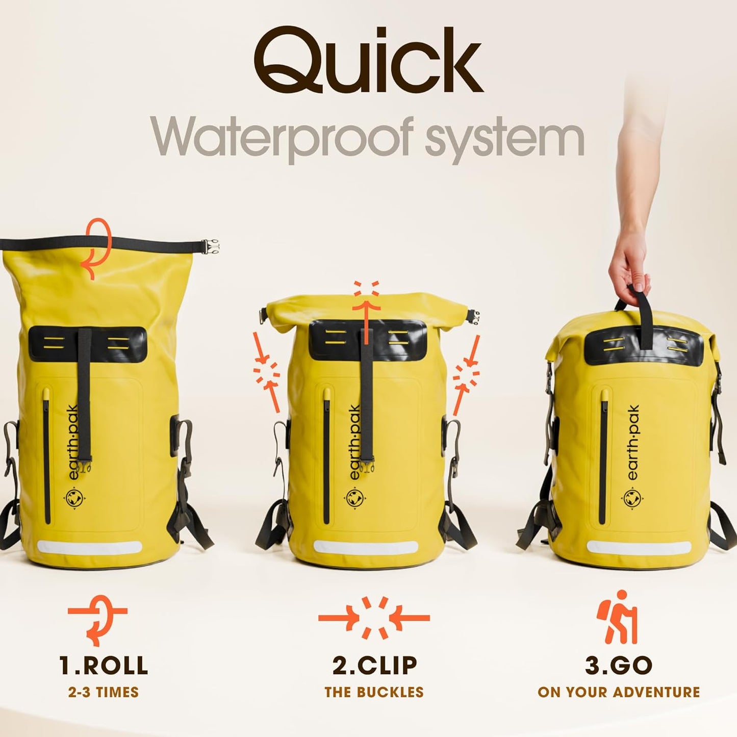 Waterproof Dry Bag Backpack 35L - Kayaking Boating Fishing Rafting Marine