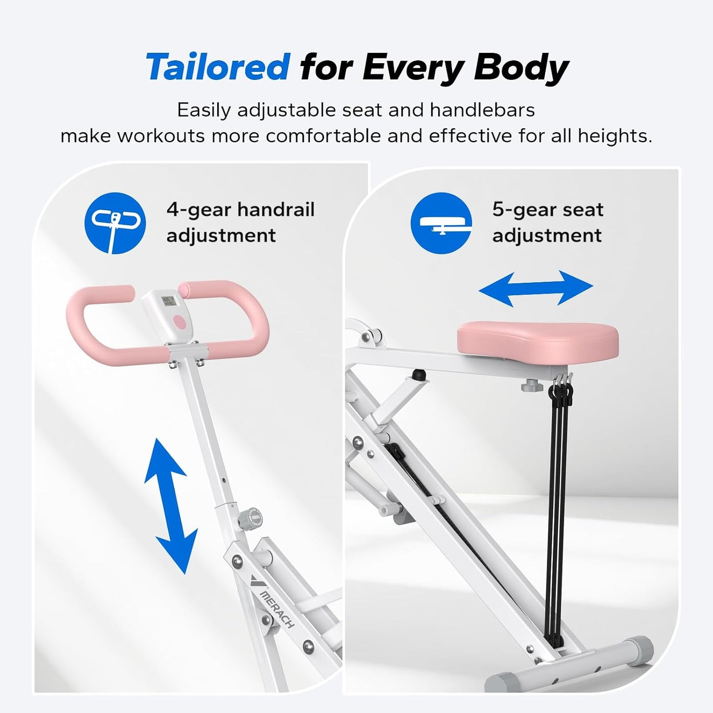 Squat Machine,  R07 2 in 1 Squat Rowing Machine, Easy Setup & Foldable Exercise Equipment, Glute Trainer Machine, Glutes & Leg Home Workout Machine