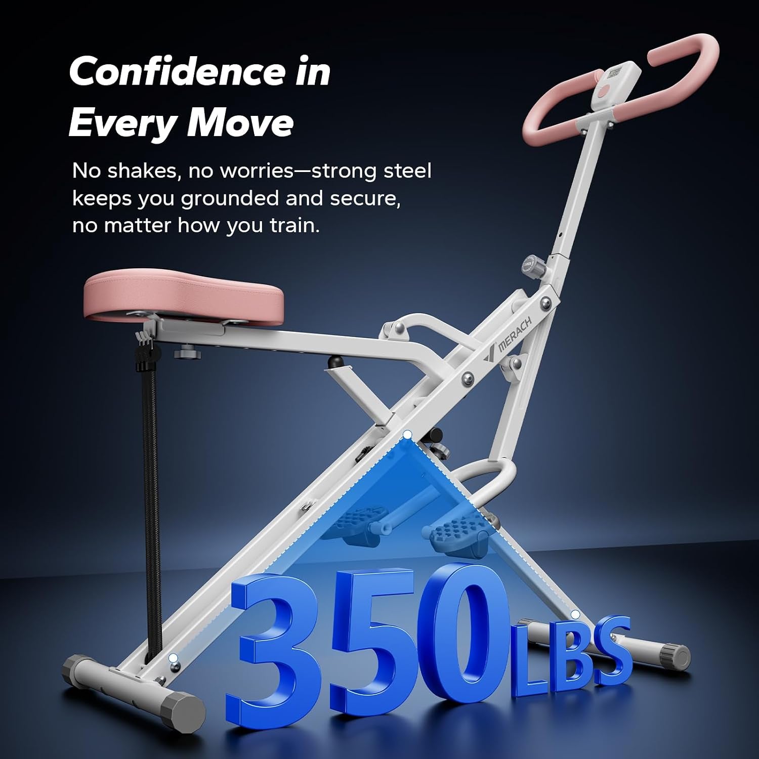 Squat Machine,  R07 2 in 1 Squat Rowing Machine, Easy Setup & Foldable Exercise Equipment, Glute Trainer Machine, Glutes & Leg Home Workout Machine