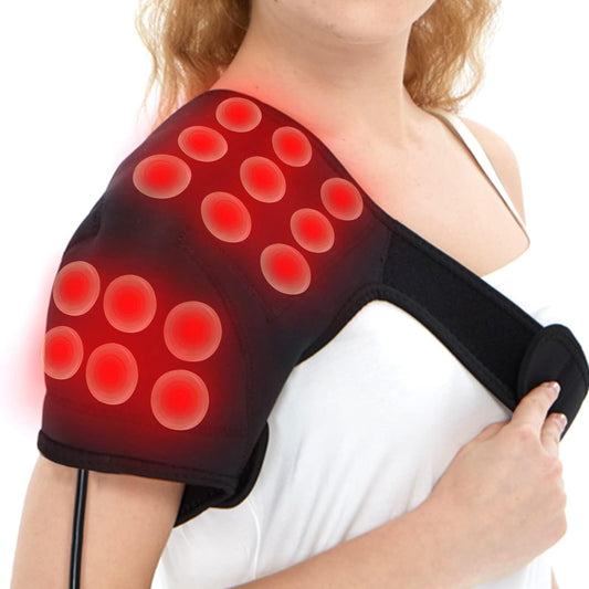 Jade Infrared Rotator Cuff Heating Pad for Shoulders Pain Relief, Heated Shoulder Brace for Keep Shoulders Health, Physical Therapy, EMF Free, Auto Shut off and Smart Controller