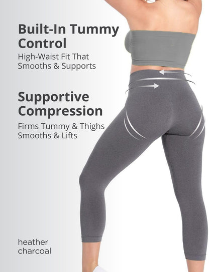 High Waisted Shapewear Leggings, Tummy Control Compression