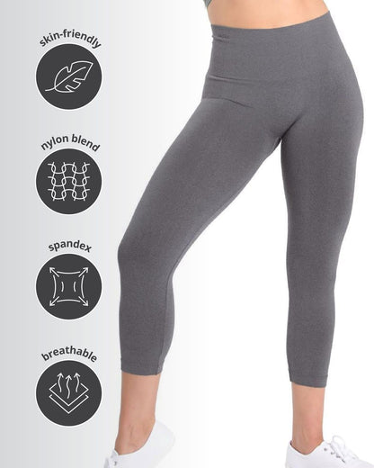 High Waisted Shapewear Leggings, Tummy Control Compression