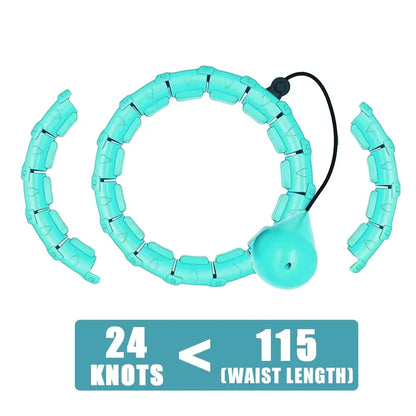 Smart Weighted Hula Hoop for Adults Weight Loss 47 Inch Waist 24 Detachable Links Fitness Hoop for Women and Beginners