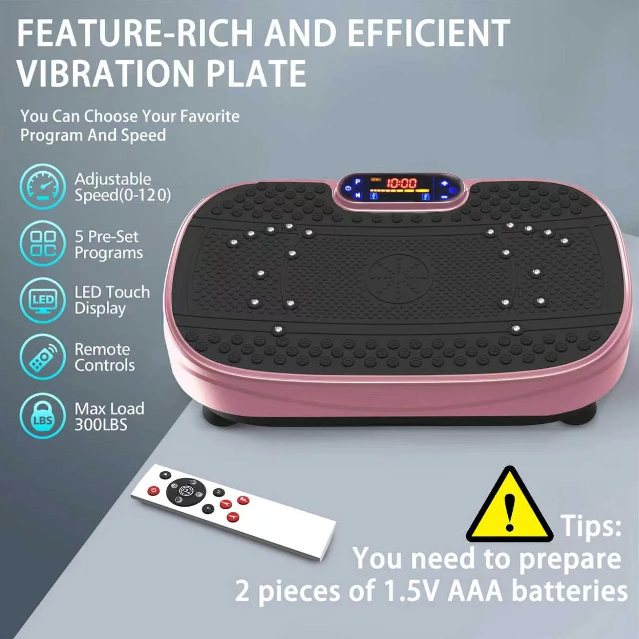 Vibration Plate Fitness Platform Exercise Machine -Full Body Vibrating Shaking Workout Fitness Platform Vibration Plate for Home Gym 200W