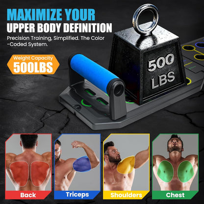 Push up Board Fitness - Portable Foldable Pushup Board | 20 in 1 Push up Bar at Home Gym - Strength Training Equipment for Men and Women