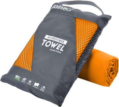 Microfiber Towel Quick Dry Camping & Travel & Gym Towel. Compact | Super Absorbent, Lightweight, Fast Drying. Suitable for Beach, Bath, Backpacking, Hiking, Swim.