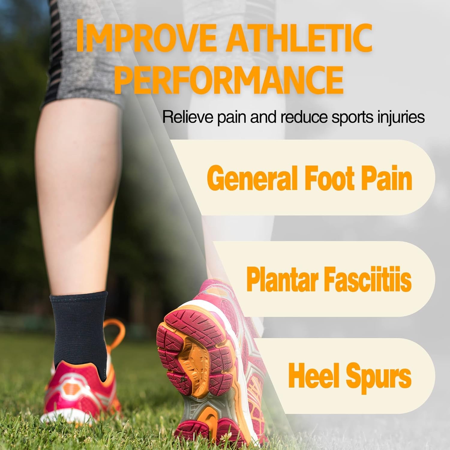 Ankle Guards,1 Pairs Ankle Brace for Women & Men,Ankle Compression Sleeve with Strap ,Volleyball Ankle Support Brace for Women & Men,Foot Support Brace for Pain,Plantar Fasciitis Compression Socks for Women & Men
