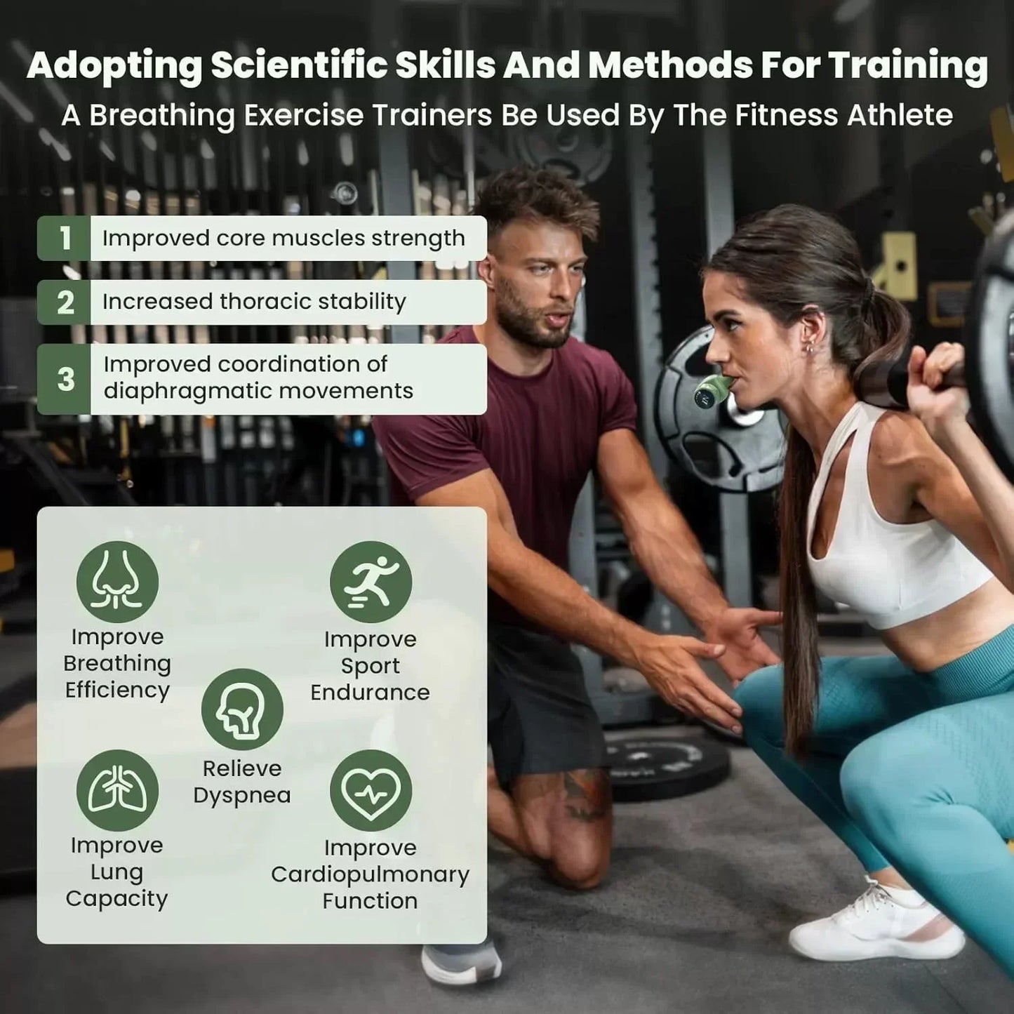 Connectable App Training Companion Strengthen Breathing Exerciser Lung Trainer Lightweight Professional Easy Clean Portable