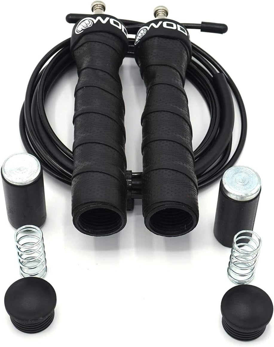 Weighted Jump Rope for Women & Men - 1 Pound (1LB) Adjustable Heavy Speed Jump Rope Handles with Removable Weights 4Crossfit, Cross Training, Boxing.