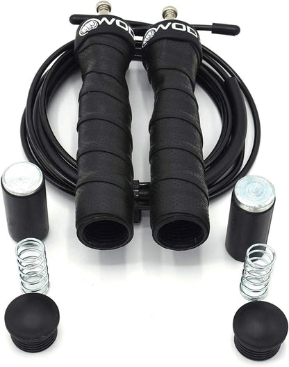 Weighted Jump Rope for Women & Men - 1 Pound (1LB) Adjustable Heavy Speed Jump Rope Handles with Removable Weights 4Crossfit, Cross Training, Boxing.