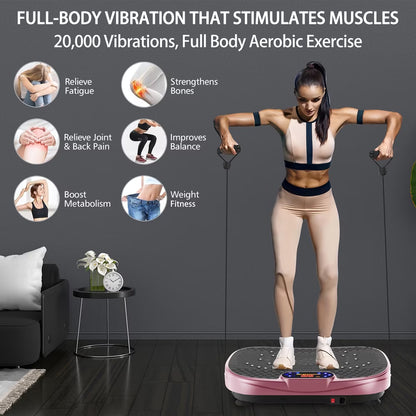 Vibration Plate Fitness Platform Exercise Machine -Full Body Vibrating Shaking Workout Fitness Platform Vibration Plate for Home Gym 200W