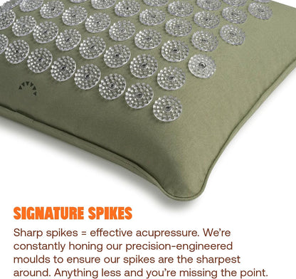 Acupressure Pillow, Neck & Shoulder Relief, Premium Level 1 Tulsi | Relaxation, Massage Muscles, Aid Sleep, Unlock Inner Tension, Similar to Acupuncture, Made with Organic Cotton & ABS Spikes