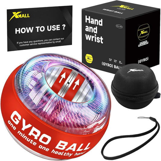 Torque Ball Hand Exerciser, Grip Strength Trainer, Forearm Strengthener, Wrist Power Gyro Ball, Hand Strengthening Devices, Wrist Strengthener, Finger Exerciser, Auto-Start